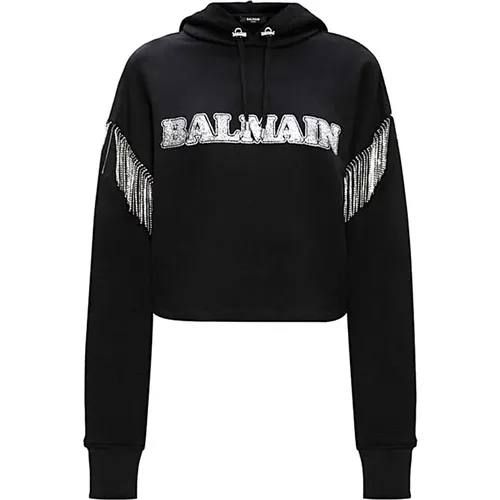 Hoodies, female, , Size: M Stylish Sweatshirt for Men - Balmain - Modalova