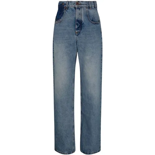 Jeans in contrast-effect denim , male, Sizes: W31, W29, W30 - Balmain - Modalova