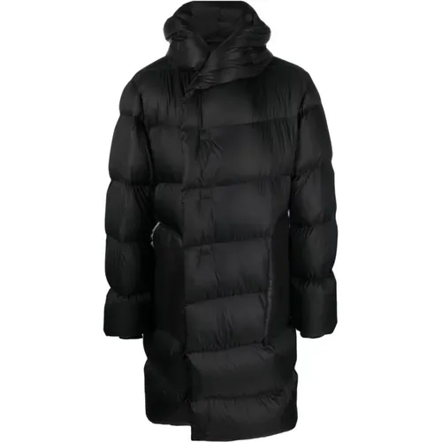 Woven Down Hooded Coat , male, Sizes: L - Rick Owens - Modalova