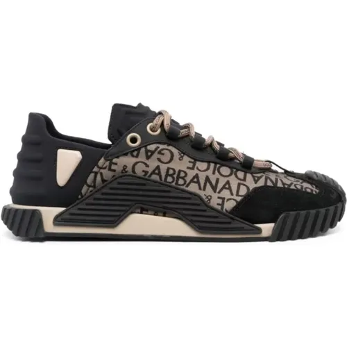 NS1 Monogram Sneakers , male, Sizes: 8 1/2 UK - Dolce & Gabbana - Modalova