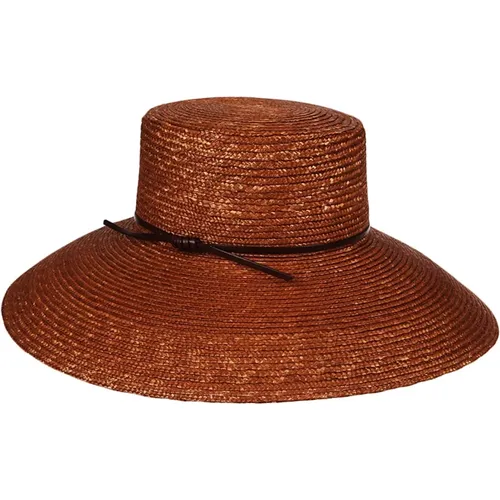 Straw Hat with Leather Ribbon , unisex, Sizes: S - Eleventy - Modalova