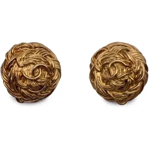 Pre-owned Metal earrings , female, Sizes: ONE SIZE - Chanel Vintage - Modalova