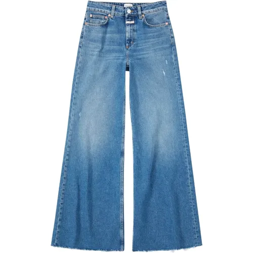 Wide Leg High Waist Flared Jeans , female, Sizes: W29, W25, W30, W28, W31, W27, W24, W26 - closed - Modalova