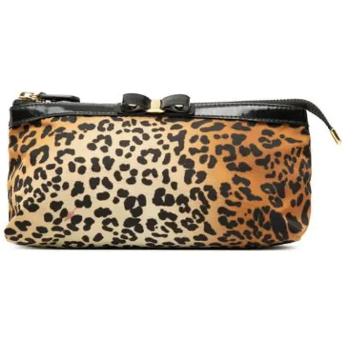 Pre-owned Clutches, female, , Size: ONE SIZE Pre-owned Nylon Pouch - Salvatore Ferragamo Pre-owned - Modalova