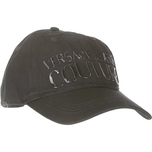 Baseball Cap with Cut in the Middle , male, Sizes: ONE SIZE - Versace Jeans Couture - Modalova