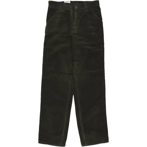 Straight Trousers, male, , Size: W36 Velvet Work Trousers with Tool Pockets - Carhartt WIP - Modalova