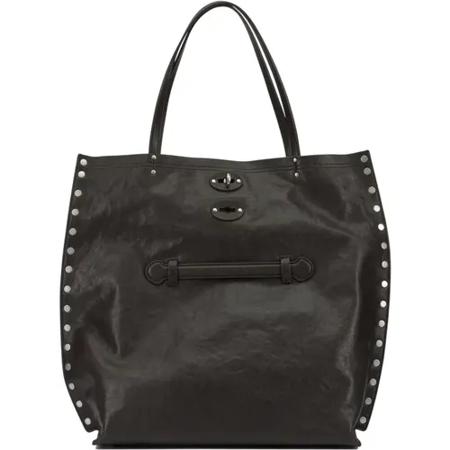 Tote Bags, female, , Size: ONE SIZE Brown Shoulder Bag Soft Leather - Zanellato - Modalova