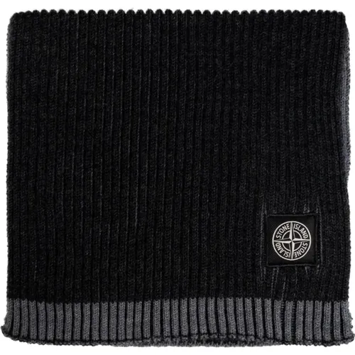 Winter Scarves, male, , Size: ONE SIZE Wool Scarf - Stone Island - Modalova