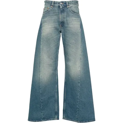 Weite Bein Denim Jeans , Damen, Größe: W28 - MM6 Maison Margiela - Modalova
