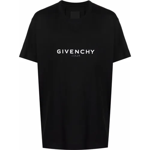 Logo Print Schwarze T-shirts und Polos , Herren, Größe: S - Givenchy - Modalova