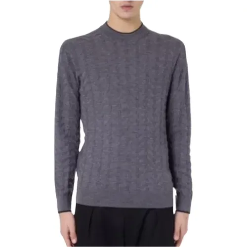 Round-neck Knitwear, male, , Size: M Stylish Knitwear - Paolo Pecora - Modalova