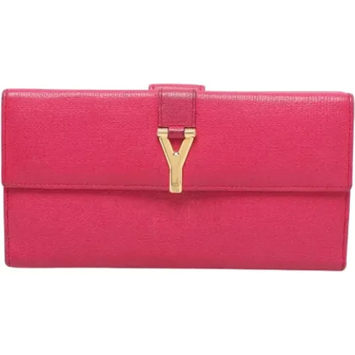 Pre-owned Wallets, female, , Size: ONE SIZE Pre-owned Leather wallets - Yves Saint Laurent Vintage - Modalova