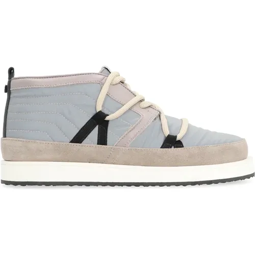 Sneakers, male, , Size: 3 US Leather Mid-top Sneakers with Vibram Sole - Volta - Modalova