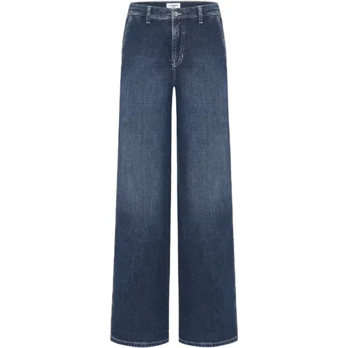Weite Bein Denim Blaue Jeans , Damen, Größe: M - CAMBIO - Modalova