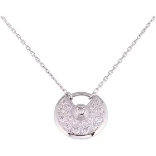 Pre-owned White Gold necklaces , female, Sizes: ONE SIZE - Cartier Vintage - Modalova