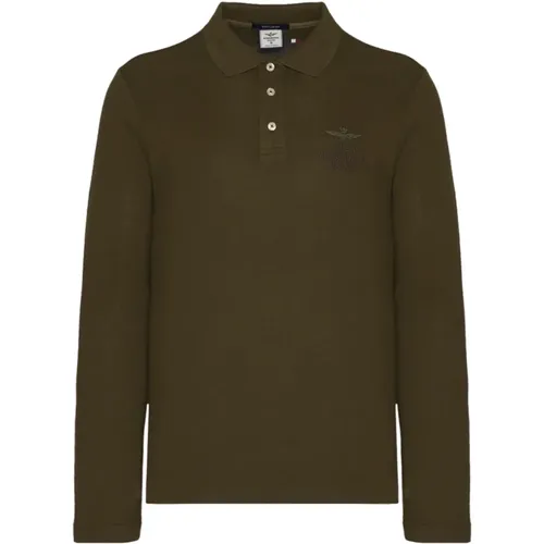 Klisches Poloshirt , Herren, Größe: M - aeronautica militare - Modalova