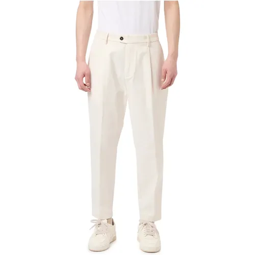 Suit Trousers, male, , Size: W34 Relaxed fit cotton cashmere trousers - Eleventy - Modalova