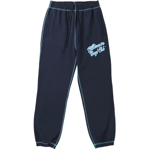 Navy Script Logo Sweatpants , male, Sizes: M, XL - Billionaire Boys Club - Modalova