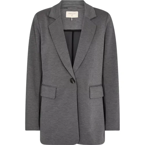 Eleganter Grauer Blazer , Herren, Größe: S - FREEQUENT - Modalova