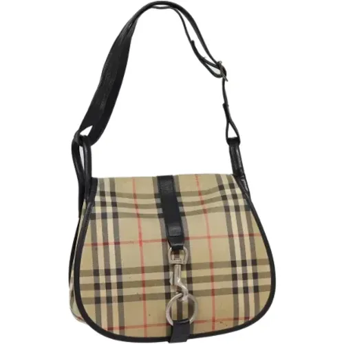 Pre-owned Canvas schultertasche , Damen, Größe: ONE Size - Burberry Vintage - Modalova