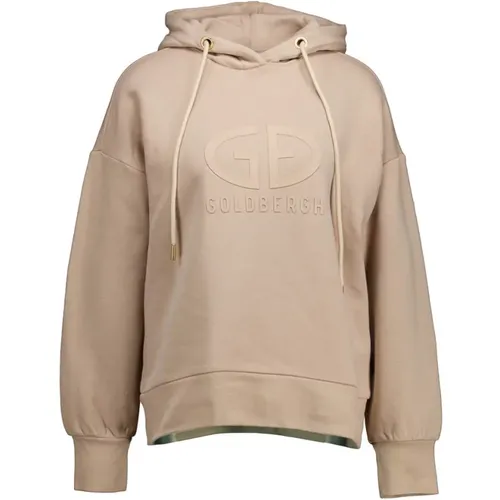Casual Hoodie with Loose Fit and Ribbed Details , female, Sizes: S, M - Goldbergh - Modalova