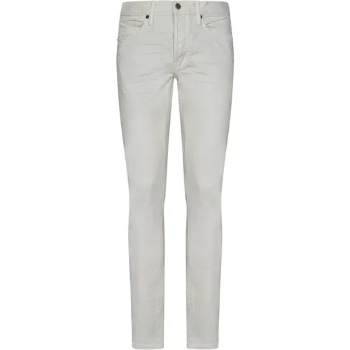 Slim Fit Jeans with Button Closure , male, Sizes: W34, W30, W31, W33 - Tom Ford - Modalova