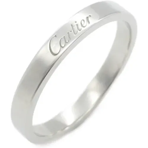 Pre-owned Platinum rings , female, Sizes: ONE SIZE - Cartier Vintage - Modalova