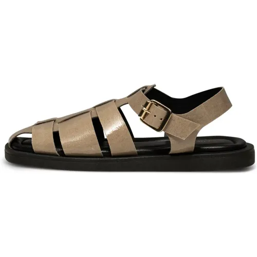 Krista Fisherman High Shine Leather Sandal , female, Sizes: 7 UK, 5 UK, 3 UK, 6 UK, 8 UK - Shoe the Bear - Modalova