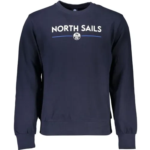 Gebürsteter Sweatshirt mit Logo-Druck , Herren, Größe: 3XL - North Sails - Modalova
