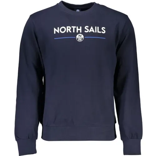 Gebürsteter Sweatshirt mit Logo-Druck , Herren, Größe: XL - North Sails - Modalova