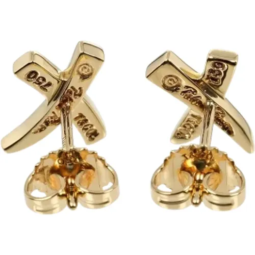 Pre-owned Jewellery, female, , Size: ONE SIZE Pre-owned Gold earrings - Tiffany & Co. Pre-owned - Modalova