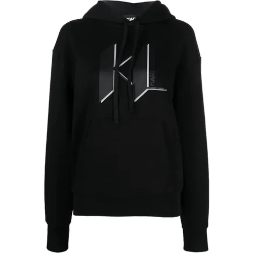 Unisex loungewear hoodie , female, Sizes: S, XS, L - Karl Lagerfeld - Modalova
