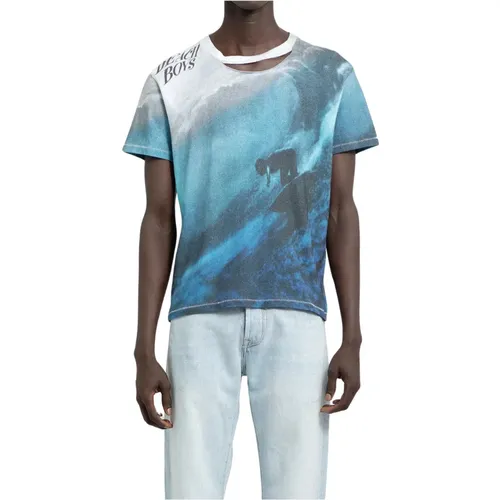 Ripped Collar Beach Boys T-Shirt , male, Sizes: 2XL, L, XL - ERL - Modalova