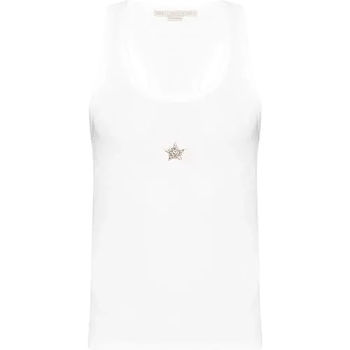 Weißes Ripp-Tanktop - Stella Mccartney - Modalova