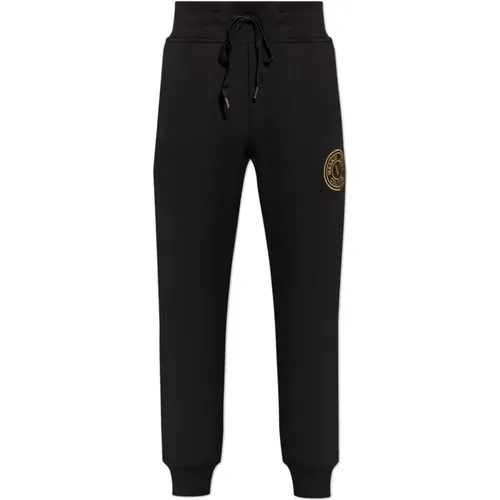 Sweatpants, male, , Size: M Sweatpants with logo - Versace Jeans Couture - Modalova