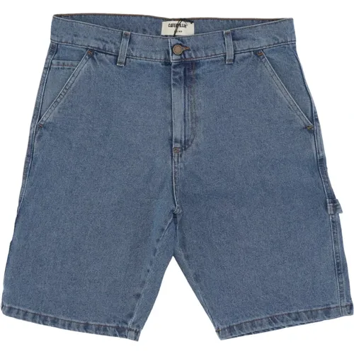 Denim Carpenter Shorts Streetwear Blau , Herren, Größe: W28 - CAT - Modalova