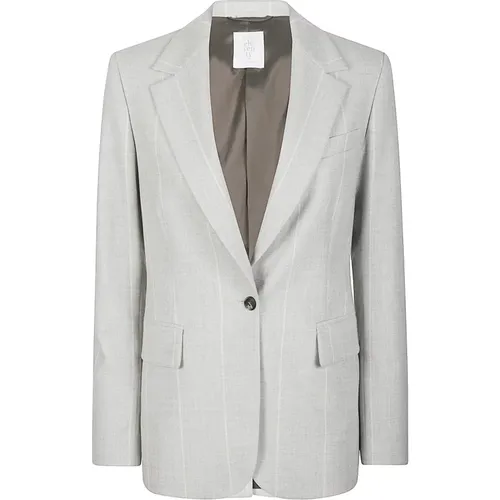 Blazers, female, , Size: S Single-Breasted Wool Jacket - Eleventy - Modalova