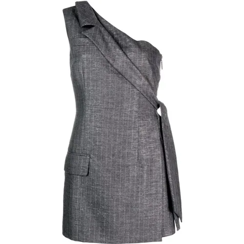 Pinstriped Wool Blend Minidress , female, Sizes: 2XS - Msgm - Modalova
