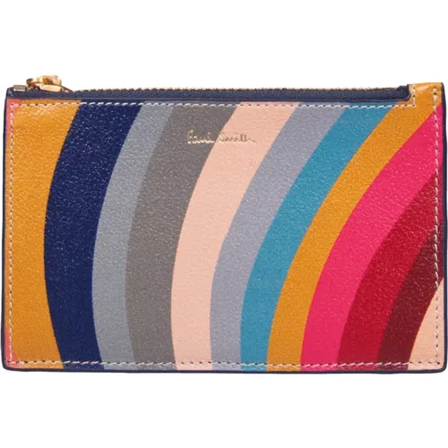 Wallets & Cardholders, female, , Size: ONE SIZE Striped Leather Wallet - PS By Paul Smith - Modalova