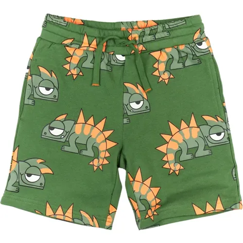 Grüne Kinder-Bermuda-Shorts mit Gecko-Print - Stella Mccartney - Modalova