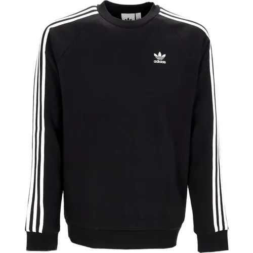 Schwarzer 3-Streifen Crewneck Sweatshirt - Adidas - Modalova