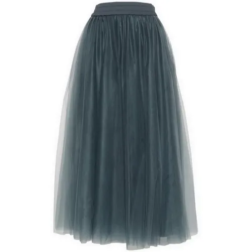 Tulle Skirt with Elastic Waist , female, Sizes: S - Fabiana Filippi - Modalova