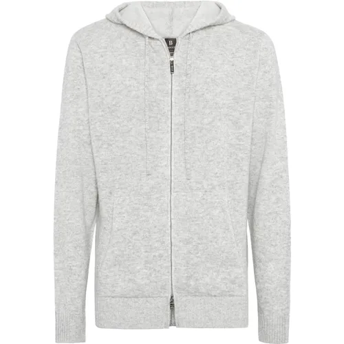 Kaschmir-Mischung Full-Zip Hoodie - Boggi Milano - Modalova