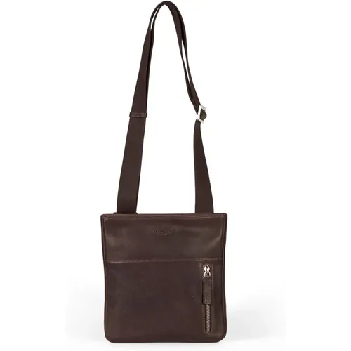 Dark Leather Crossbody Bag , male, Sizes: ONE SIZE - Howard London - Modalova