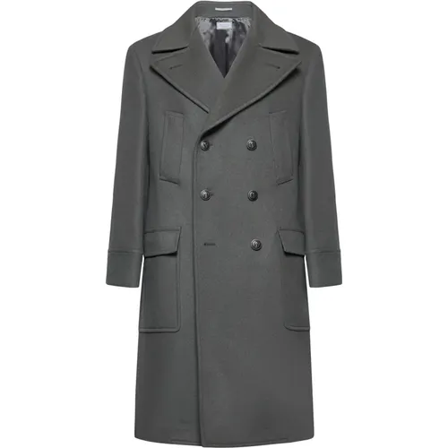 Double-Breasted Coats, male, , Size: 2XL Cashmere Single-Breasted Coat - BRUNELLO CUCINELLI - Modalova