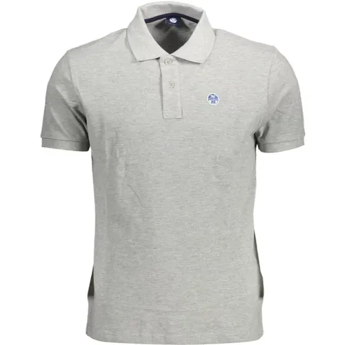 Elegantes graues Poloshirt , Herren, Größe: L - North Sails - Modalova