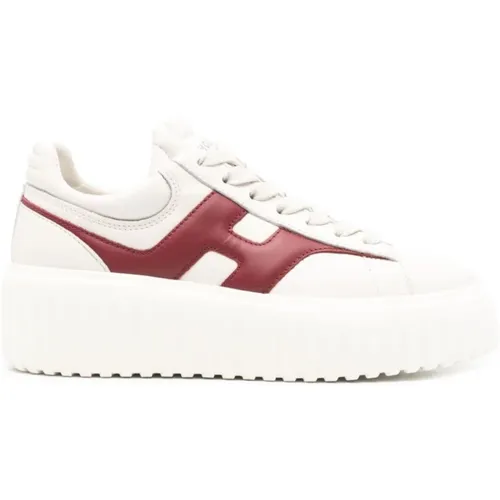 Chunky Sneakers Bordeaux Red , female, Sizes: 7 UK, 2 1/2 UK, 4 UK, 5 1/2 UK, 2 UK - Hogan - Modalova