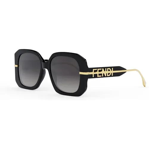 Geometric Sunglasses graphy , female, Sizes: 55 MM - Fendi - Modalova