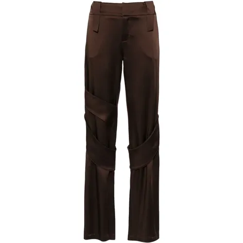 Chocolate Cargo Pants , female, Sizes: S - Blumarine - Modalova