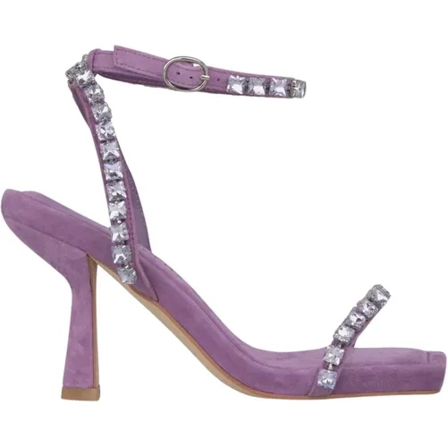 Rhinestone Strap Heeled Sandal , female, Sizes: 5 UK, 6 UK, 7 UK, 8 UK, 4 UK, 3 UK - Alma en Pena - Modalova